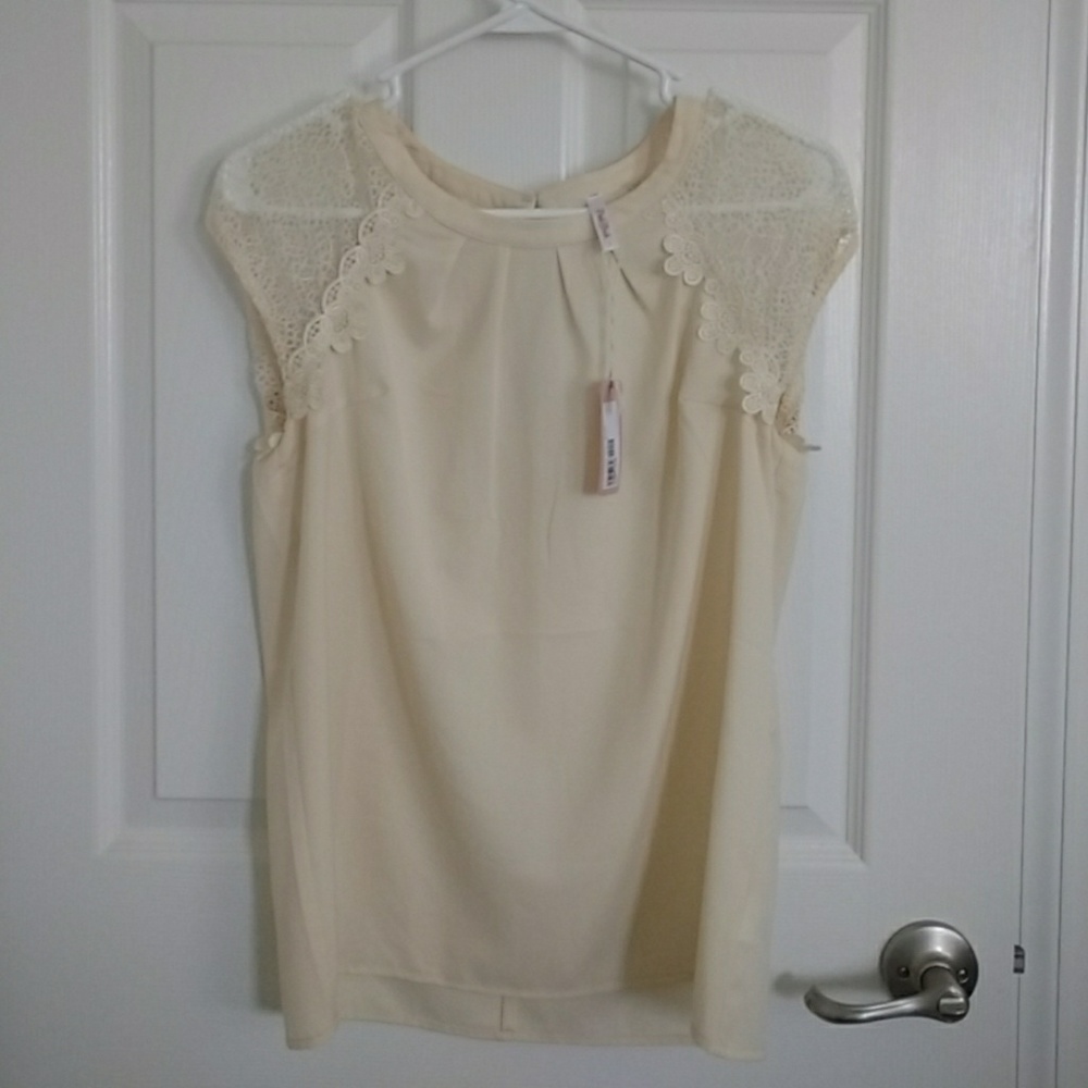 Cream shell blouse